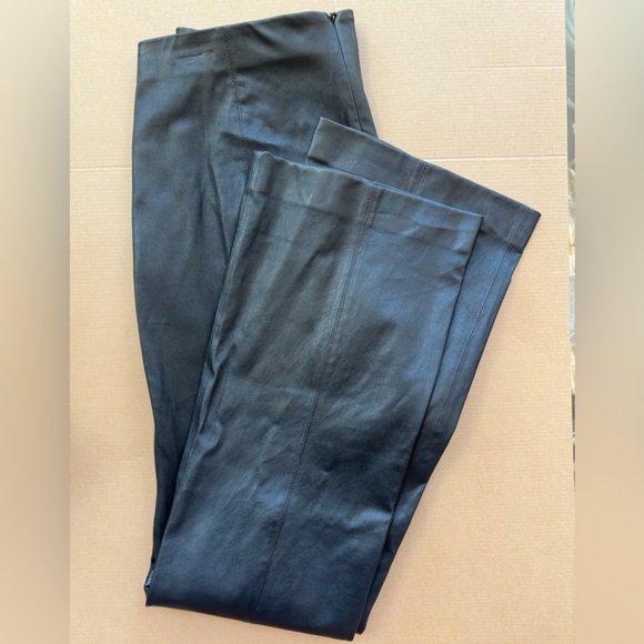 Rag & Bone Genuine Stretchy Leather Bootcut Pants, Sz USA 12, new - Picture 5 of 9